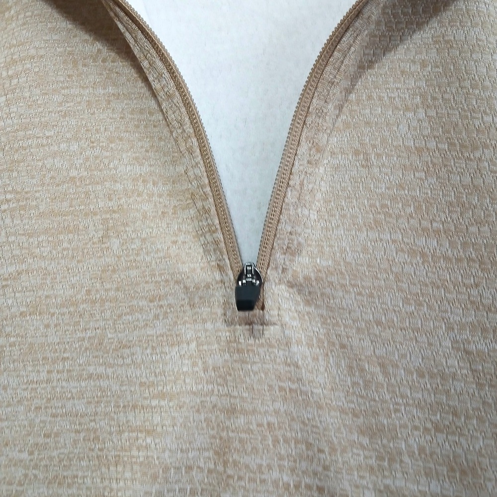PGA TOUR Men's XL Gold Mock Neck 1/4 Zip Pullover Golf Sport Shirt Long Sleeve - Picture 8 of 16